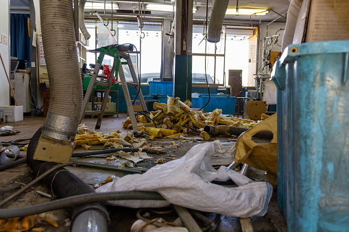 Dry Cleaners factory after removing machines.