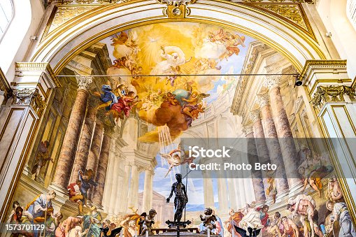 istock The beautiful frescoed apse in the Church of the Santissima Annunziata in the heart of Siena in Tuscany 1573701129