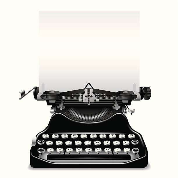 старая пишущая машинка - пишущая машинка stock illustrations