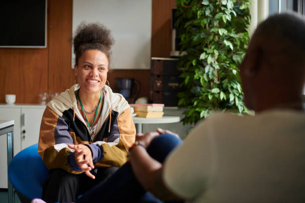 teenage student with counsellor