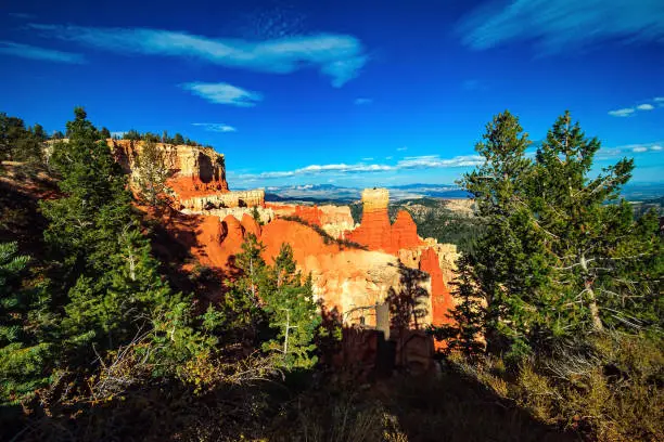 Photo of The landscape illuminated by the sunset