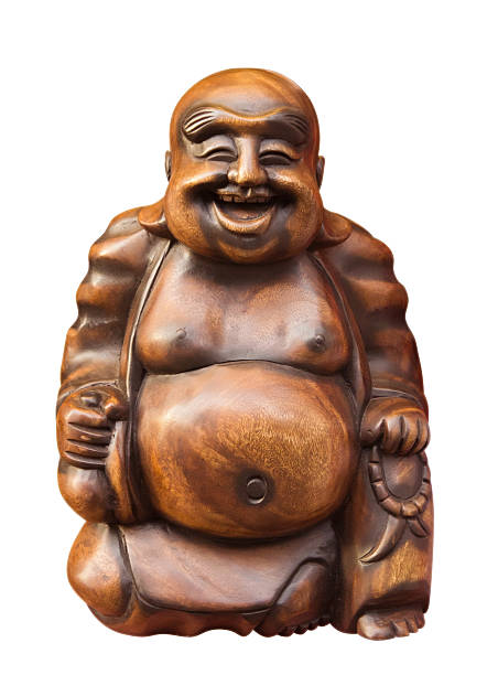 istock Wooden happy buddha 157372311