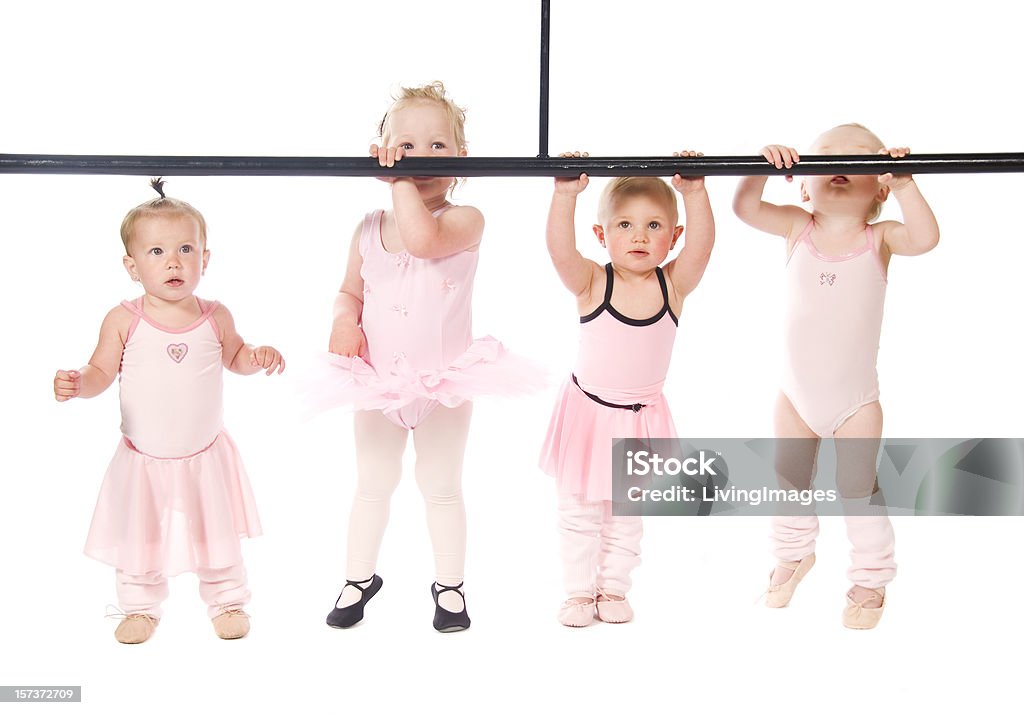 A row of cute baby dancers as ballerinas Ballet Baby - Human Age Stock Photo
