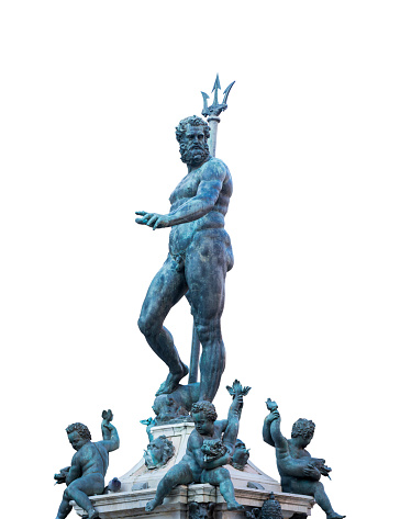 The Neptune Fountain in Piazza del Nettuno. Bologna, Italy