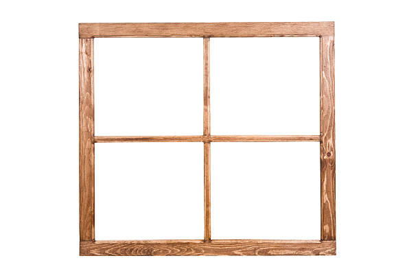 armação de janela - window frame window isolated clipping path - fotografias e filmes do acervo