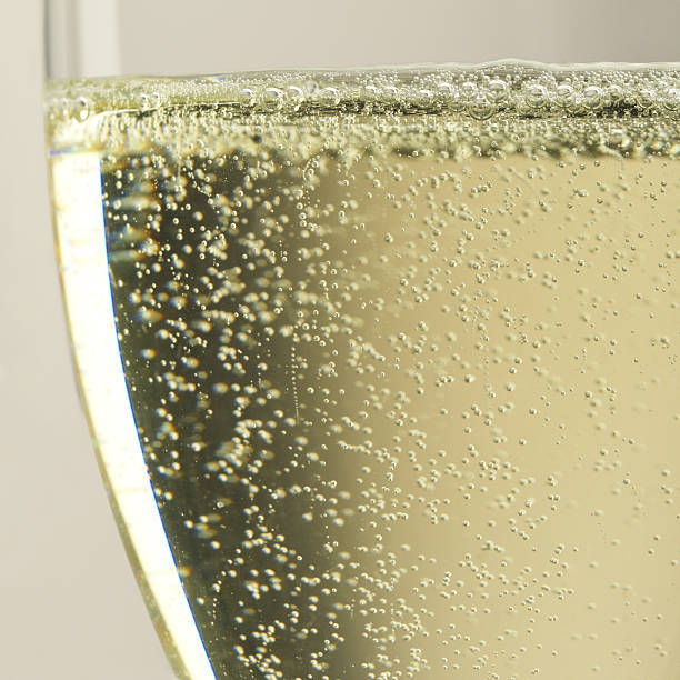 Bubbles of Champagne stock photo