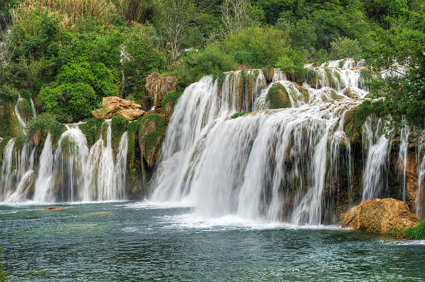 istock Waterfalls in Krka National Park, Croatia 157373043
