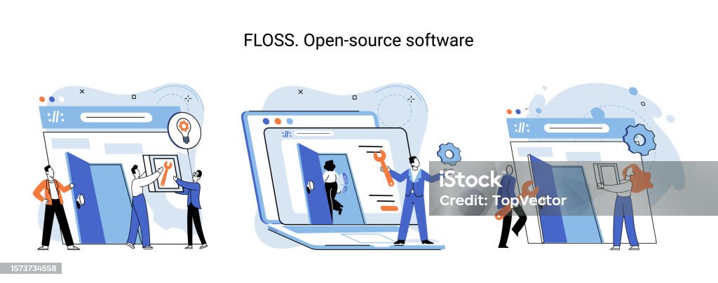 Floss Programm Floss Open Source Software Free Product Anyone Can Freely Redistribute ...