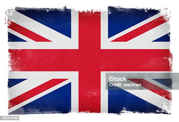 Гранж Флаг Великобритании — стоковые фотографии и другие картинки Белый фон - Белый фон, Британский флаг, Великобритания