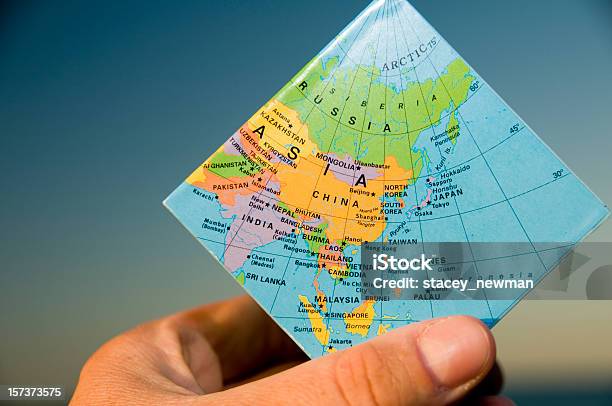 Map Of Asia On A Small Map Square Stock Photo - Download Image Now - Asia, Map, Architectural Dome