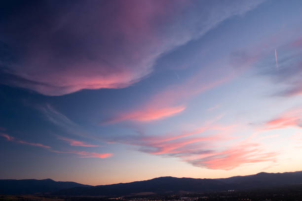 istock Whispy Sunset over Missoula Montana 157374090