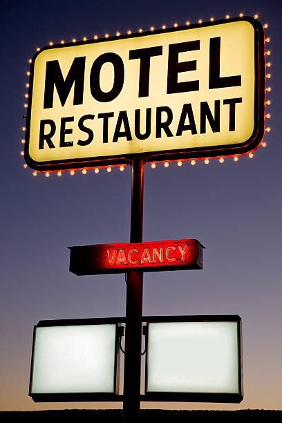 istock Illuminated Motel Neon Advertising Sign 157374386