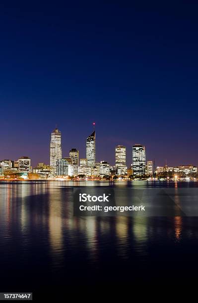 Skyline Von Perth Mit Textfreiraum Stockfoto und mehr Bilder von Perth - Australien - Perth - Australien, Nacht, Australien