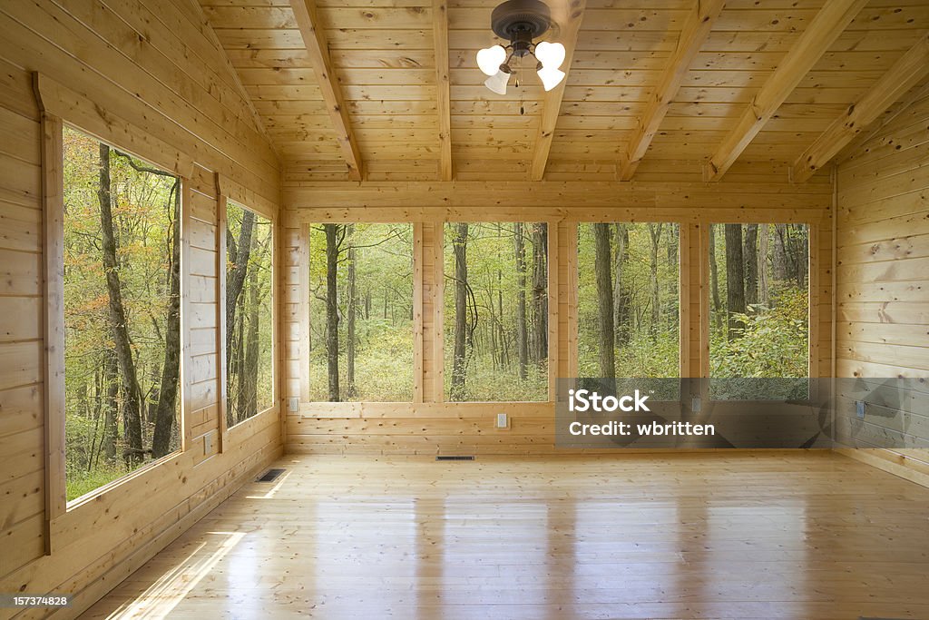 Meditation Zimmer - Lizenzfrei Blockhütte Stock-Foto