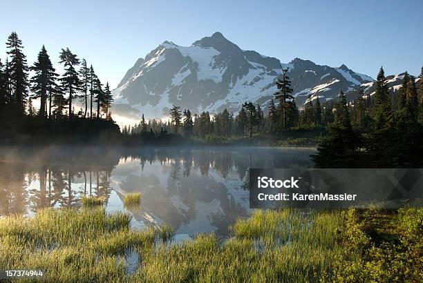 Mt Shuksan Reflection Stock Photo - Download Image Now - Washington State, Mt Baker, Mt Shuksan