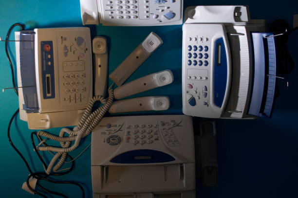 Top view of fax machines