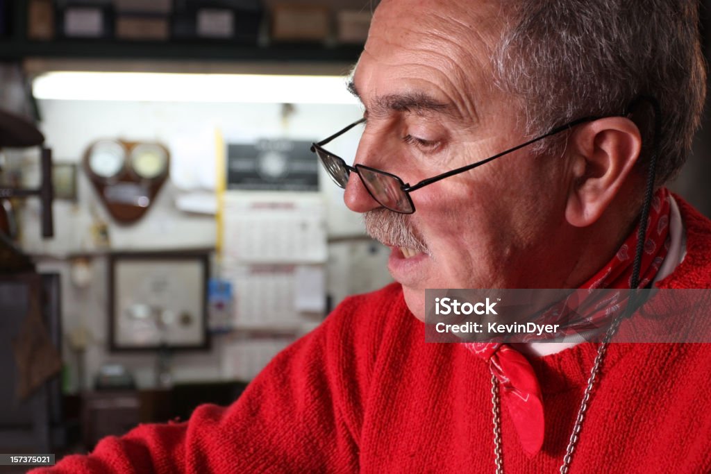 Craftsman at Work in His Workshop  Jeweller Stock Photo