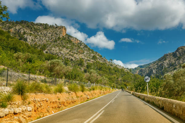 A beautiful mountain pass in Mallorca, Spain, surrounded by natural beauty