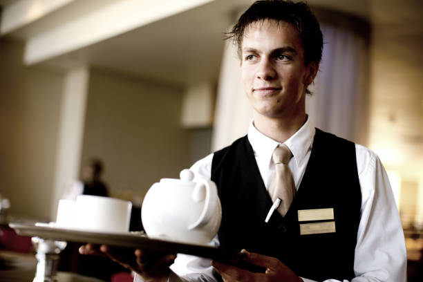 istock Handsome Young Waiter Portrait 157375056