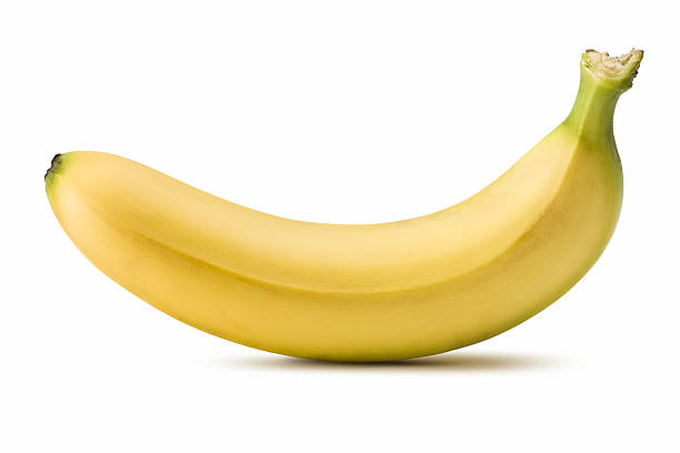 banana (clipping path (borde de corte - plátano fruta tropical fotos fotografías e imágenes de stock
