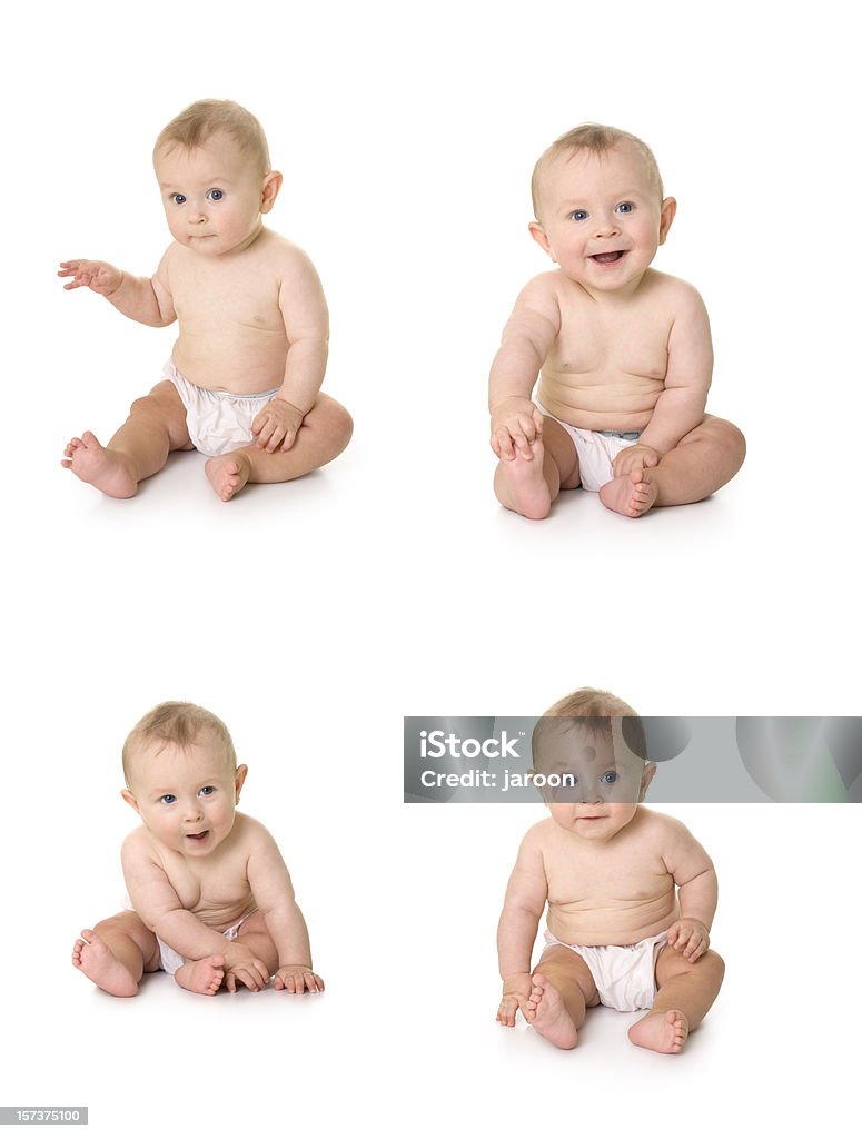 Imagen múltiple de la misma niño pequeño - Foto de stock de Bebé libre de derechos