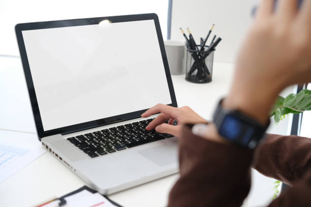 istock Cropped shot of creative woman hand typing on laptop computer, working on design project at office. 1573752702