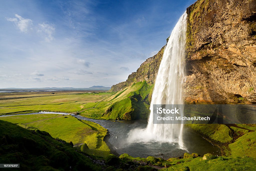 Scotland, Island - Lizenzfrei Wasserfall Seljalandsfoss Stock-Foto