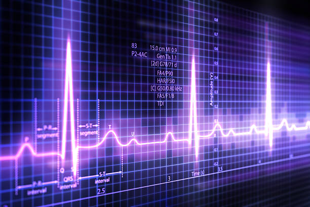 ECG 3d Electrocardiogram  heart rate stock pictures, royalty-free photos & images