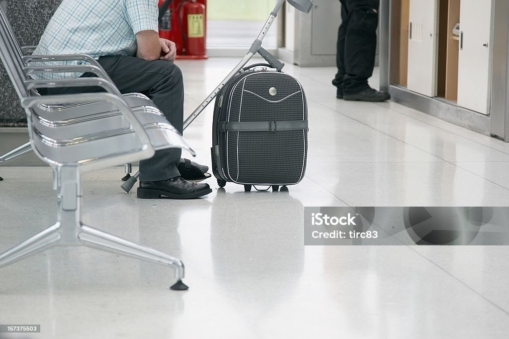 Disabled passenger at airport Airport Stock Photo