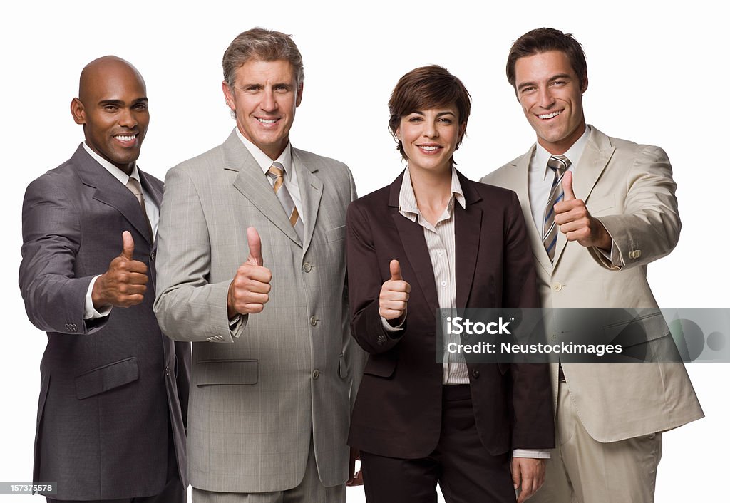 Grupo de empresários felizes mostrando sinal de polegar para cima - Royalty-free 20-24 Anos Foto de stock