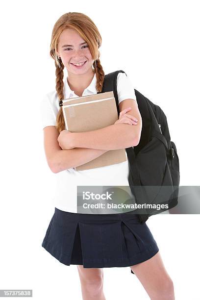 Schoolgirl Stock Photo - Download Image Now - 10-11 Years, Adolescence, Arms Crossed