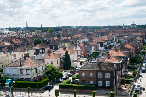 St-Ursanne, Switzerland - May 15, 2023: Scenic view of the centre of picturesque village Saint-Ursanne in canton Jura destrict Porrentruy in Switserland