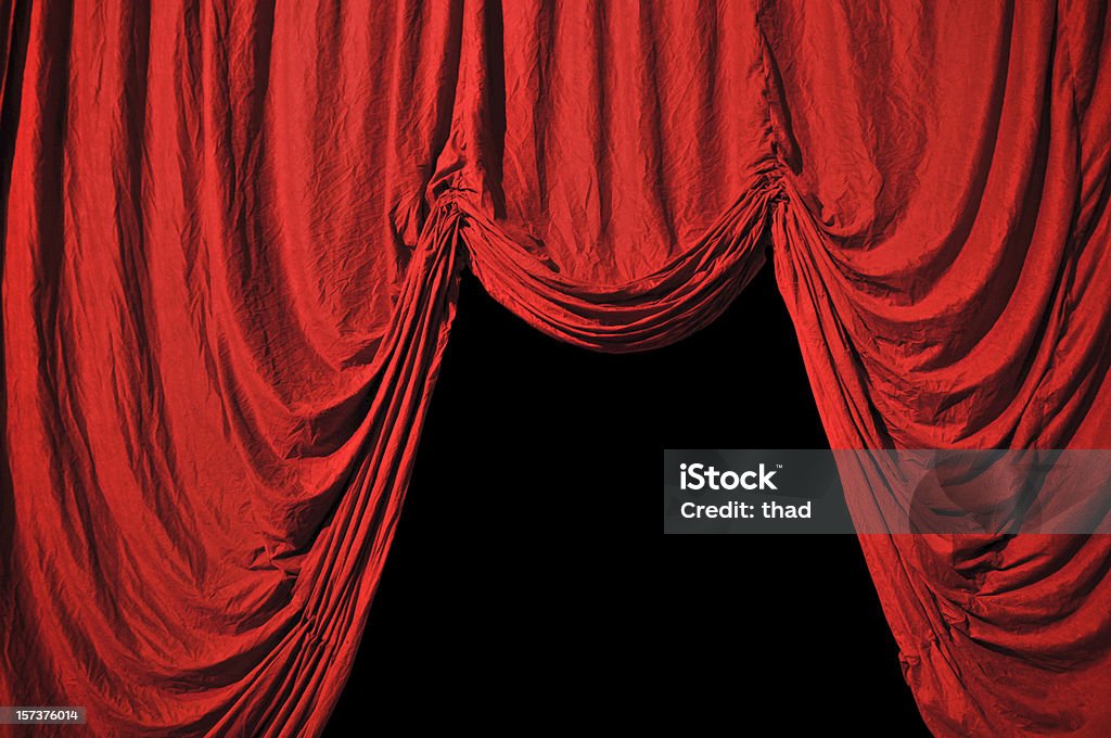 Eingang in Red Velvet - Lizenzfrei Vorhang Stock-Foto