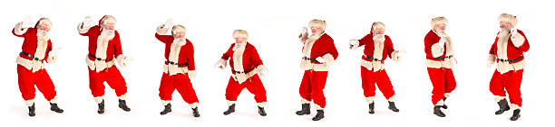 Dancing Santa stock photo