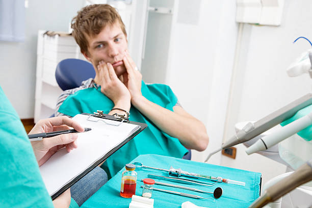 Appoitment with the dentist stock photo