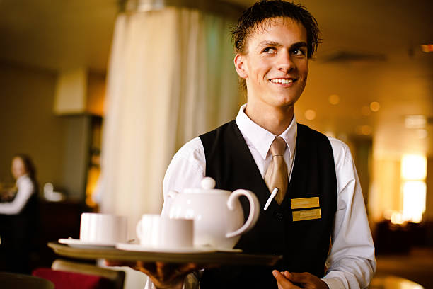 istock Handsome Young Waiter Portrait 157376364