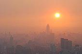 City Sunset in Smog