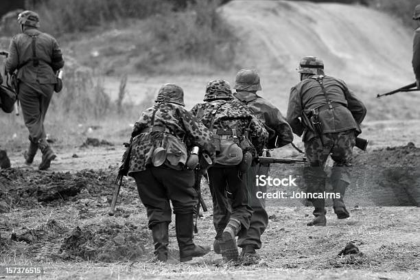 Ww2 Attacking Troops Stock Photo - Download Image Now - World War II, Armed Forces, Military