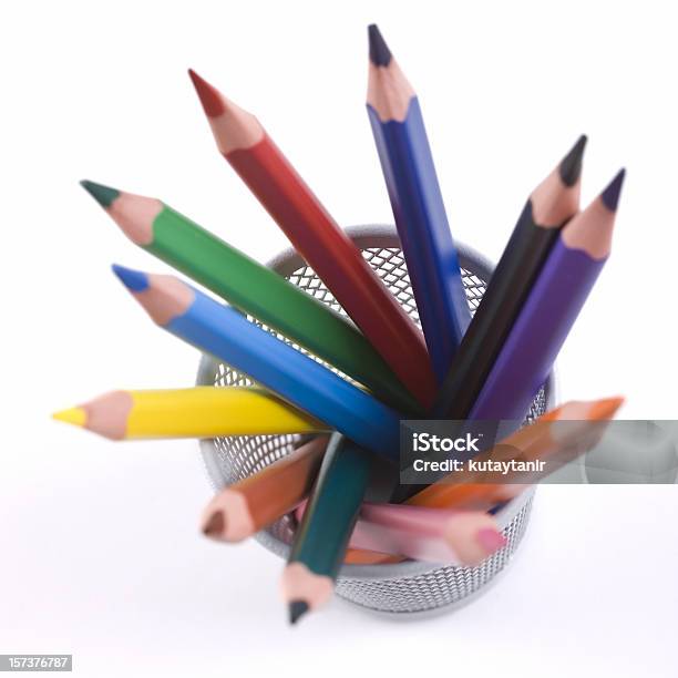 Pencils Stock Photo - Download Image Now - Desk Organizer, Cut Out, High Angle View