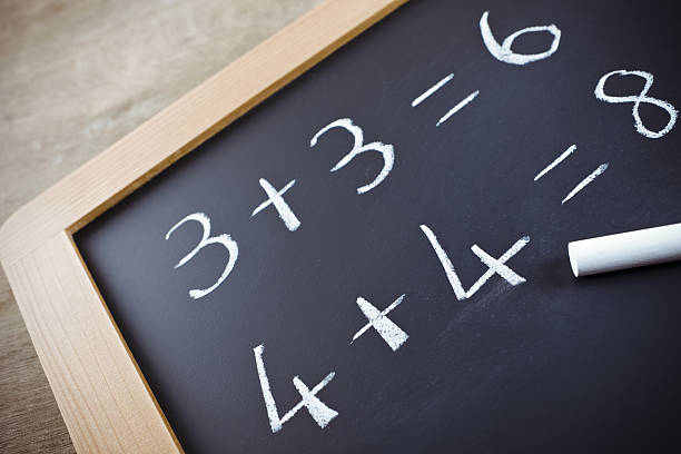 lavagna - simplicity mathematics mathematical symbol blackboard foto e immagini stock