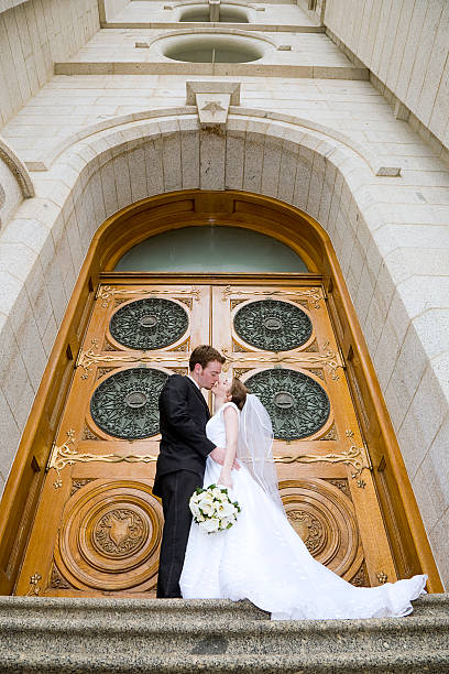 istock Bride and Groom in Doorway 157376906