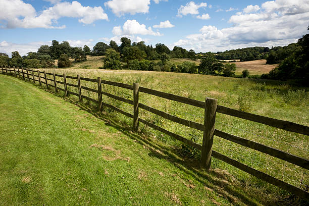 istock Fence and Field in England 157376945