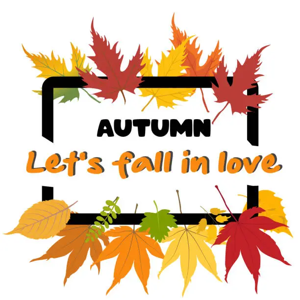 Vector illustration of Hello autumn vector