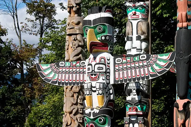 Totem Poles, Stanley Park, Vancouver, British Columbia