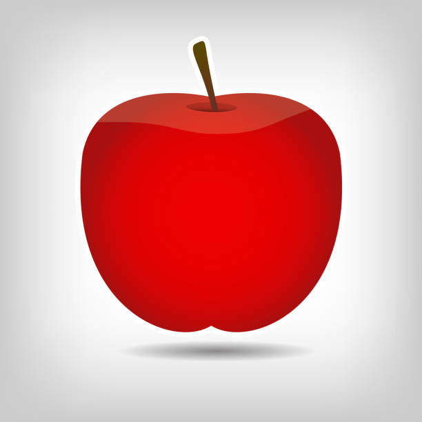 ilustraciones, imágenes clip art, dibujos animados e iconos de stock de dulces deliciosos apple vector illustration - portion apple food pattern