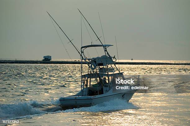 Sport Fishing Boat Heads Out To Sea Stock Photo - Download Image Now - Activity, Boat Captain, Color Image