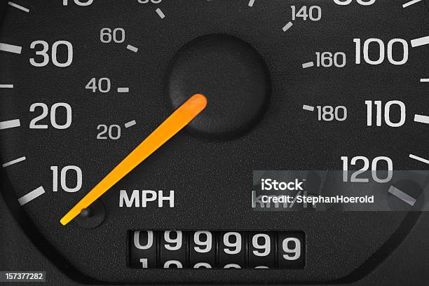 Odometer With 99999 Miles Stock Photo - Download Image Now - Odometer, Speedometer, Close-up