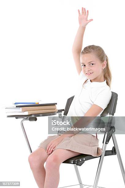 Hand Raised Stock Photo - Download Image Now - 10-11 Years, Adolescence, Blond Hair