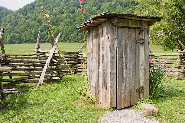 istock Classic American Outhouse 157377660