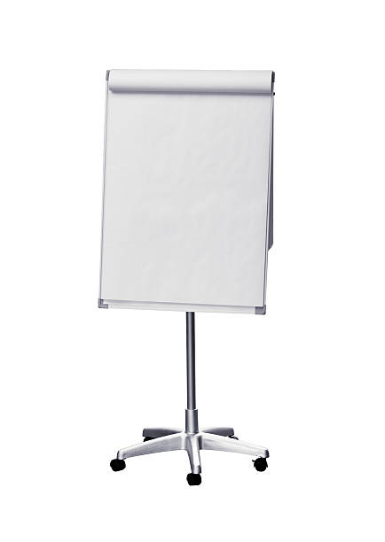 flipchart (clipping path), isoliert auf weißem hintergrund - flipchart stock-fotos und bilder